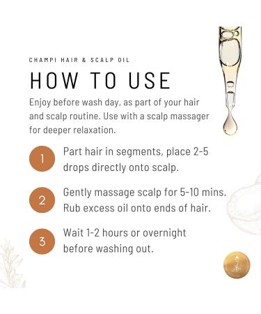 Champi Organic Scalp & Hair Oil - Pre Wash Treatment for Itchy Scalp Dandruff Relief Handmade with Organic Essential Oils Reiki Infused Scalp Care - Buy Online on GoSupps.com