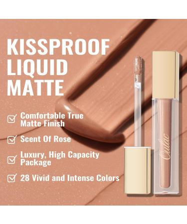 Oulac Sahara Kiss Liquid Matte Lipstick - Fuchsia with Metallic Shimmer | Long-Lasting Vegan Gluten-Free | 4.5ml MS01 - Buy Online on GoSupps.com