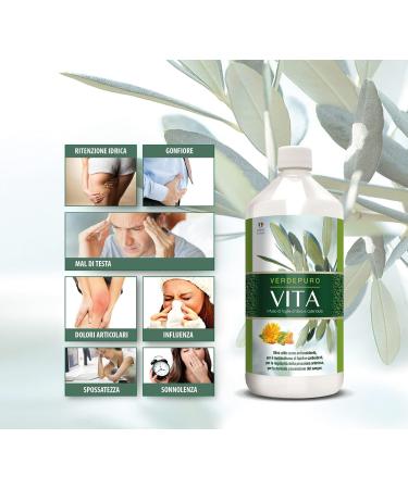 MyVital Verdepuro Vita - Extra Strength Olive Leaf Extract 20% Oleuropein - Immunostabilizer Dietary Supplement - 1000 ml - Buy Online on GoSupps.com