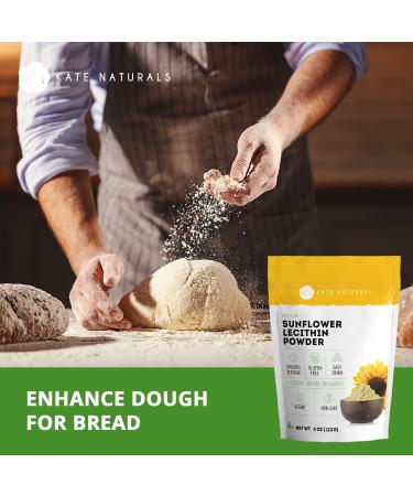 Kate Naturals Sunflower Lecithin Powder for Baking Bread Gummies Cooking. Lecithin Supplement for Clogged Milk Ducts. Substitute for Soy Lecithin Powder (4oz Non-GMO) 4 Ounce (Pack of 1) - Buy Online on GoSupps.com