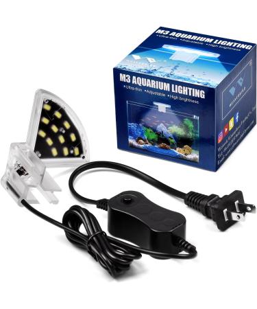 WEAVERBIRD Clip on Light Fan Shape Model-M3 Aquarius Aquarium Light 5W 12 LEDs Planted Lamp for 6mm Thick Fish Tanks - Buy Online on GoSupps.com