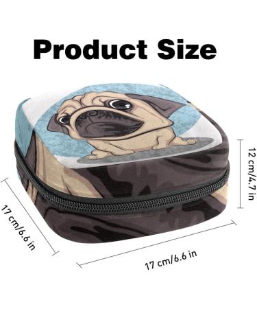 Portable Storage Bags for Women's Bandages & Menstrual Products - Cute Pug Design | Perfect for School & Office - Buy Online on GoSupps.com