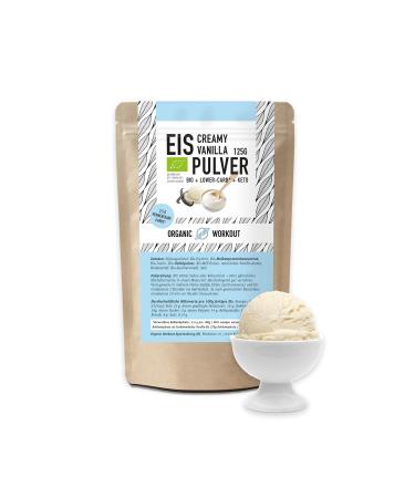 Lower -Carb* vanilla ice cream mixed ice cream with erythritus organic without sugar additive only 2.5 g usable carbohydrates - keto without maltit - gluten -free bio - 125 g organic workout creamy vanilla - Buy Online on GoSupps.com