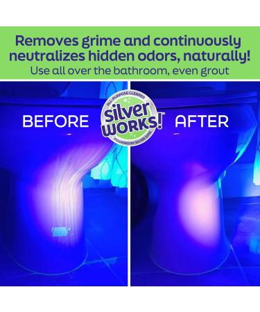 Multipurpose Bathroom Cleaner Spray - Silver Ions Odor Eliminator for Kitchen & Bathroom - Removes Grime Grease & Urine - 16.9oz - Buy Online on GoSupps.com