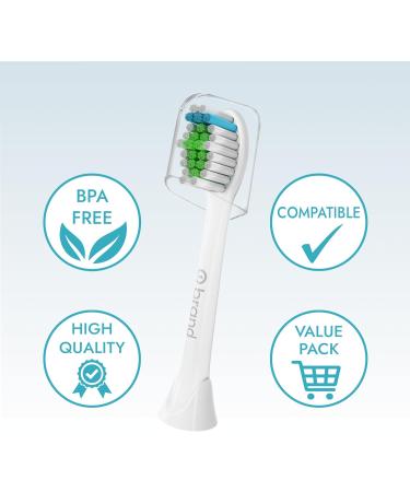 12 Pack o1brand ADULT Toothbrush Heads Compatible with Sonicare Electric Toothbrush Medium Softness Premium Brush Heads (White) - Buy Online on GoSupps.com