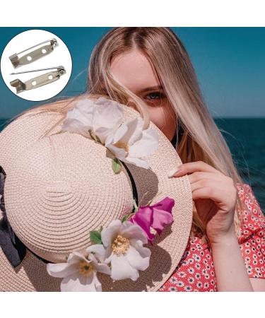 100 Pcs Silver Locking Pin Backs Safety Clasp for Jewelry Making - 20MM - Buy Online on GoSupps.com