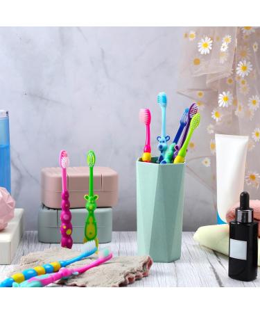 Hushee 48-Piece Toddler Toothbrush Set | Kids Manual Toothbrushes with Suction Cups & Covers | Soft Bristle Animal Toothbrushes for Sensitive Teeth - Buy Online on GoSupps.com