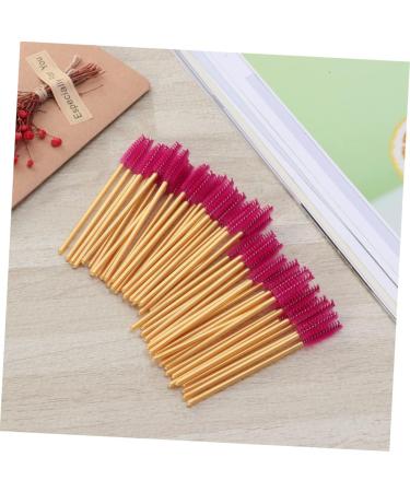 FRCOLOR 50 Pcs Eyelash Brush Mascara Wands Eyelash Mascara Brush Applicator Portable Eyelash Curler 50 Pcs Rose - Buy Online on GoSupps.com