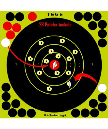 7 inch Adhesive Shooting Targets - 60 Pack - Reactive Self Stick Splatter Paper for Gun, Rifle, Pistol, Airsoft - Shooting Range Practice - Buy Online on GoSupps.com