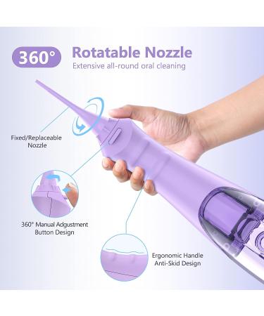 Sejoy Water Flosser - Rechargeable Cordless Teeth Cleaning Tool with 5 Modes, 8 Jet Tips - IPX7 Waterproof, Portable & Travel-Friendly (Purple) - Buy Online on GoSupps.com