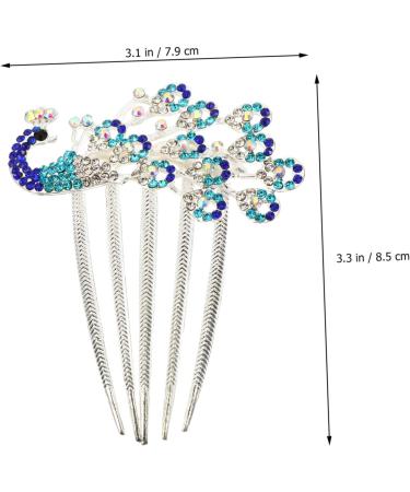 Diamond Phoenix Hair Comb Rhinestones Flowers Vintage Bridesmaid - Buy Online on GoSupps.com