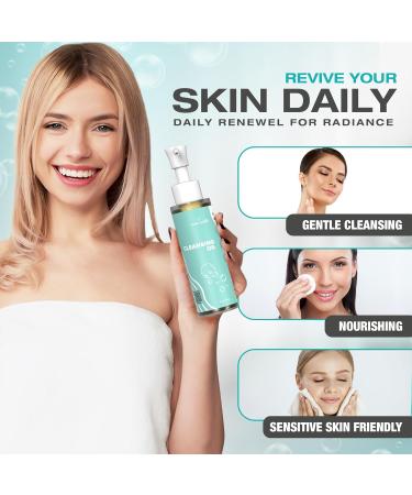 Pure Aroma Cleansing Oil - Fragrance-Free Facial Cleanser for Daily Makeup & Blackhead Removal | Paraben Sulfate & Colorant Free - Buy Online on GoSupps.com