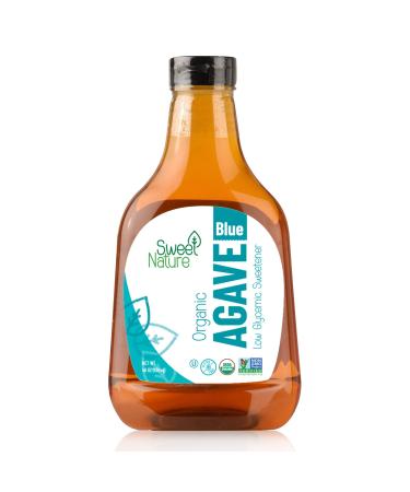 Sweet Nature, Blue Agave Nectar Sweetener Organic Non GMO Low Glycemic 46 OZ,