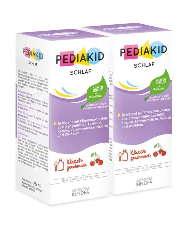 Pediakid - Sleep - Dietary supplements based on plant extracts and minerals - improves sleep quality and promotes falling asleep - 2 x 125 ml