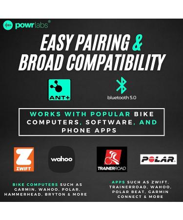 POWR LABS Bike Cadence Speed Sensor - Bluetooth & ANT+ Compatible with Garmin, Wahoo, Zwift, KICKR - Ideal for Spin Bikes - Buy Online on GoSupps.com