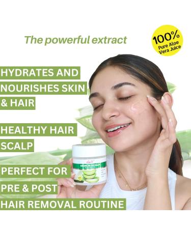Buy Skin - N - Scalp 100% Pure Aloe Vera Gel for Face Skin & Hair | Hydrate Moisturize Nourish | Vegan & Naturally Glowing Skin | International Shipping Available - Buy Online on GoSupps.com