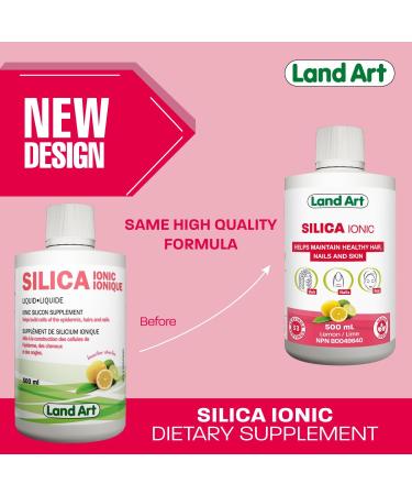 Liquid Ionic Silica Supplement - 500ml - for Skin Hair and Nails -Great Taste- Fast Absorption - Vegan - Non-GMO Gluten Free Sugar Free 33 Doses - Made in Canada - Buy Online on GoSupps.com