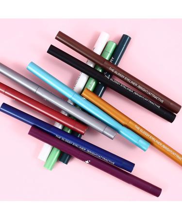 Eye Liner Pens | 12 Colors Matte Eye Liners Sweatproof Makeup Colors Waterproof Eye Liners Long Lasting Eye Colors for Women Girls - Buy Online on GoSupps.com