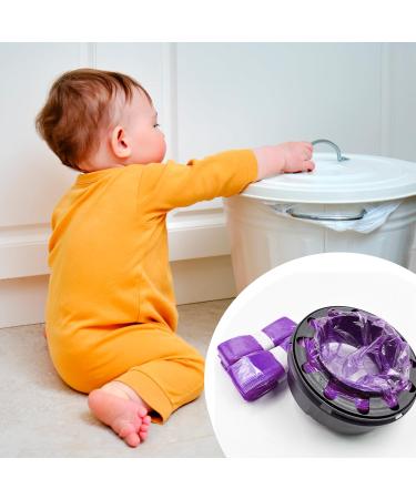Refilling Foil for Diaper Pail - 12 Smell-Tight Cassettes 4.5m Compatible with Genius Munchkin Angelcare - Purple - Buy Online on GoSupps.com