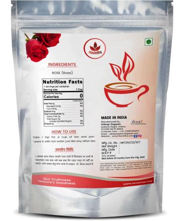 Havintha Natural Rose Tea | Herbal Tea - Rose Petals for Hair and Skin | High in Vitamin C - 50 gm - Buy Online on GoSupps.com