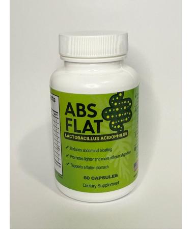 ABSFLAT Lactobacillus Acidophilus Probiotic Supplement 60 Capsules Digestive Support