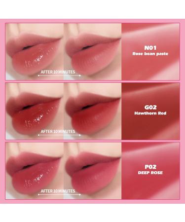 Kimuse Lip Tint Stain - Moisturizing Water Gel Tint Trio in 3 Colors | High Pigment Long-Lasting Cruelty-Free Lipstick - Buy Online on GoSupps.com