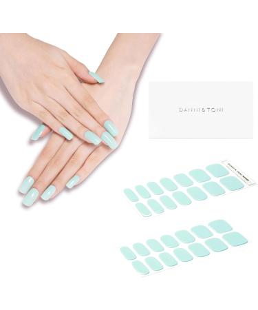 Danni & Toni 28pc Gel Nail Polish Strips, Solid Bluish White Color - Salon Quality Manicure Stickers - Buy Online on GoSupps.com