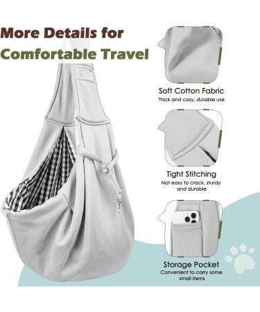 Pawaboo Dog Carrier Bag - Portable Pet Shoulder Bag for Small Dogs & Cats (Up to 12lbs) - Adjustable Strap Travel Friendly - Gray - Buy Online on GoSupps.com