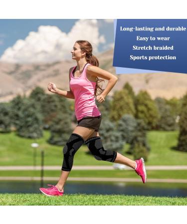 Kniebandage Set 2 Pack - Non-Slip Knee Supports for Men & Women | Relieve Pain for Running Walking Hiking Weightlifting & Sports XL - Buy Online on GoSupps.com