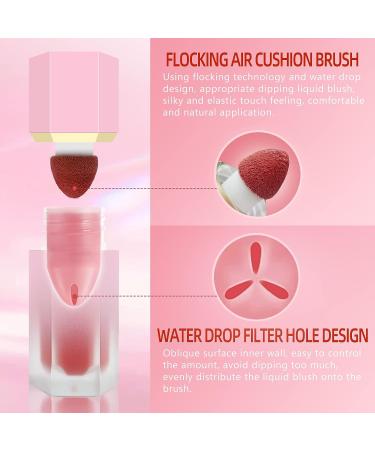BEFIVECOK Liquid Blush - Dewy Finish Matte Velvet Texture, High-Pigmented Cheek Tint Makeup in ENERGETIC-Coral Orange - Buy Online on GoSupps.com