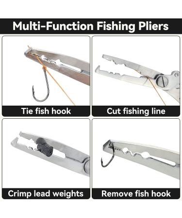 Hapeayou Fishing Pliers- Stainless Steel Hook Remover with Sheath & Lanyard- 6.5 Black+Blue- Freshwater & Saltwater - Buy Online on GoSupps.com