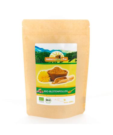 ORGANIC flower pollen/bee pollen in premium beekeeper quality from ImkerPur 500 g completely residue-free sweet and mild 500 g (1 pack)