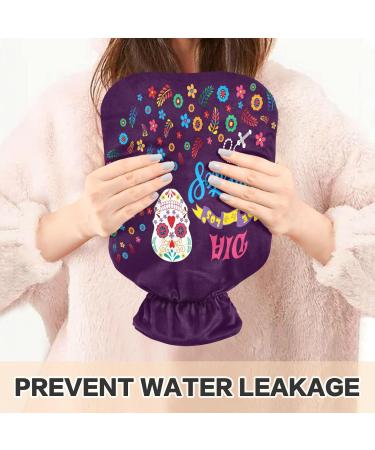 Shop Naanle Skull Dia de los Muertos Hot Water Bottle - 2L Transparent Cover for Pain Relief & Heat Therapy - Buy Online on GoSupps.com