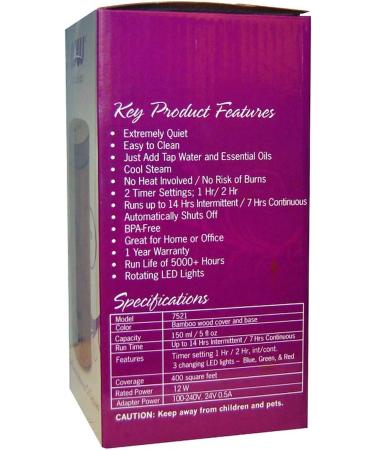 Now Foods Real Bamboo Ultrasonic Oil Diffuser - Aromatherapy Essential Oil Diffuser - Buy Online on GoSupps.com