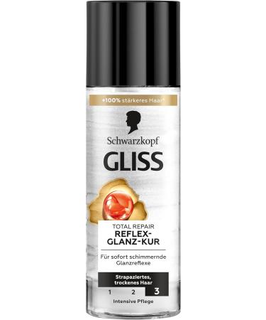 Gliss Reflex Total Repair Shine Treatment (150 ml) - Keratin and flower nectar hair treatment for instant shimmering highlights - Reduces hair breakage - Buy Online on GoSupps.com