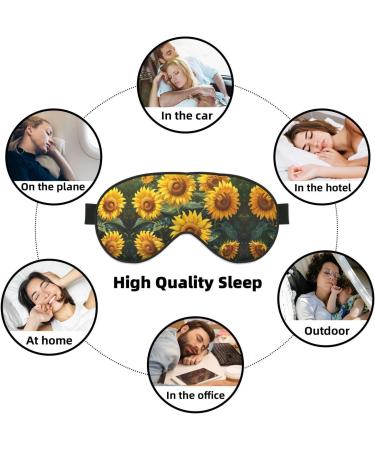Yellow Sunflowers Sleep Mask | Adjustable Breathable & Stylish Eye Mask for Ultimate Comfort - Buy Online on GoSupps.com