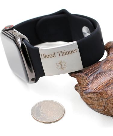 Uloveido Unisex Stainless Steel Engraved Blood Thinner Medical ID Tag for Apple Watch - Y4313-White - Buy Online on GoSupps.com