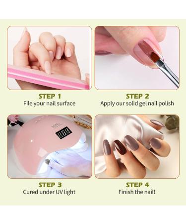 16 Colors Solid Gel Nail Polish Gel Palette Nail Polish with Nail Brush Popular Colors Cream Manicure Palette UV Gel Varnish Portable Nail Polish Art Kit for Home DIY Manicure Nail Salon (#01) - Buy Online on GoSupps.com