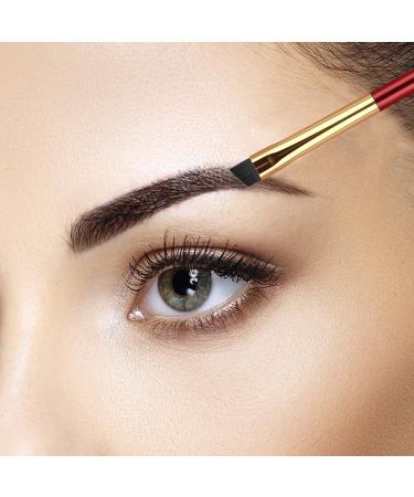 ENERGY Angled Eyebrow & Gel Eyeliner Brush L111 - Precision Slanted Pro Makeup Tool for Liquid Cream, Concealer & Brow Defining - Red - Buy Online on GoSupps.com