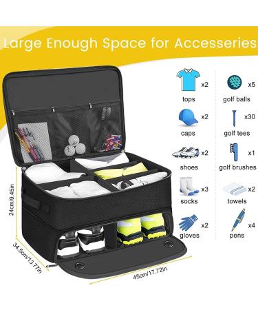 Premium Portable Shoe Bag for Golf & Soccer - Foldable Boot Bag & Carrying Bag - Black Golf Accessories - Buy Online on GoSupps.com