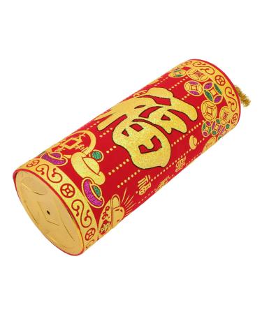 Alipis 1pc Chinese New Year Decoration Car Decor Car Trim Front Door Sitting on The Flannel Red Red 18x6cm