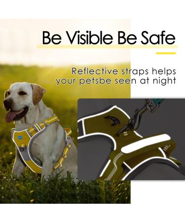 Thinkpet Anti-Pull Dog Harness - Adjustable Reflective Breathable No-Choke Control Harness for Small Dogs (Yellow S) - 1 Pack - Buy Online on GoSupps.com