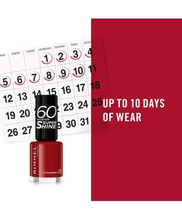 Rimmel 60 Seconds Super Shine 713-Strawberry Fizz COSRIM969 Strawberry Fizz 8 ml (Pack of 1) - Buy Online on GoSupps.com