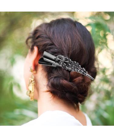 Beaupretty Rhinestone Hair Clip Girls Hair Accessories Hair Jewelry Hair Clips for Girls Large Barrette Hair Clips for Teen Girls Women Hair Clips Metal Crystal Horn Clip Women's - Buy Online on GoSupps.com