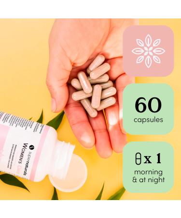 Super Naturals Health Multivitamin for Women Immune Defense Supplement Multivitamin Capsules Vegan Supplements for Women - 60 Capsules - Buy Online on GoSupps.com