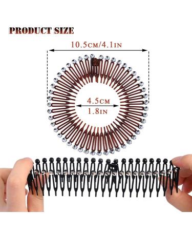 6-Piece Flexible Circular Stretch Comb Set - Plastic Hair Band Holder for Women & Girls - Available in 2 Colors - Buy Online on GoSupps.com