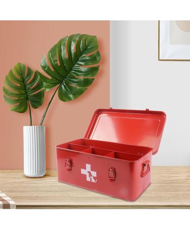 Ctomche First Aid Storage Box Dog Medicine Container Box Medicine Storage Chest with Lid Vintage Medicine Storage Organizer for Dog Medicine Storage Bins with Compartments 7.6L - Buy Online on GoSupps.com