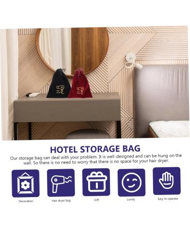 DOITOOL 4 Pcs Storage Bag Black Bags Canvas Travel Bag Hair Dryer Supplies Room Supplies Dedicated 36.5X26.5X1CMx2pcs Assorted Colorx2pcs - Buy Online on GoSupps.com