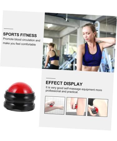 Homsfou 1stk Red Massage Globe - Handheld Fitness & Yoga Ball Self-Massage Device 6.5x6.1cm - Perfect Gym Accessory for Exercise & Relaxation - Buy Online on GoSupps.com