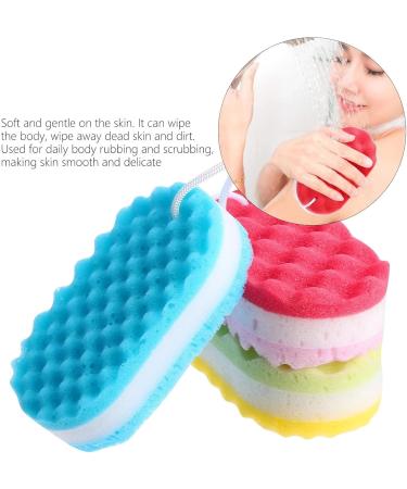 Bath Sponge 3 Pieces of Three-Layer Shower Sponge Cleaning Products Body Cleaning Shower Brushes Sponges Bath - Buy Online on GoSupps.com